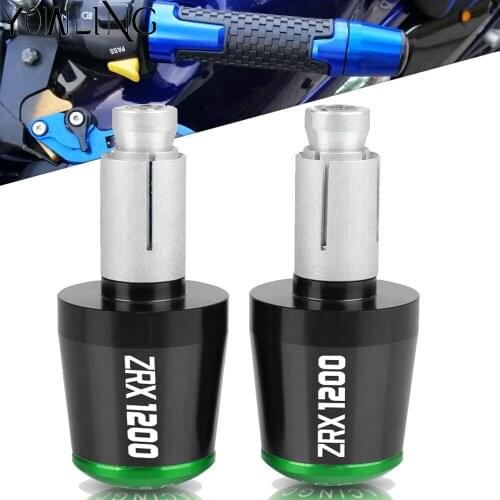 Motorcycle Handlebar Grips Slider Cap Plug Aluminum Bar End For Kawasaki ZRX1200 R ZRX1200R ZRX 1200 R 2001 2002 2003 2004 2005
