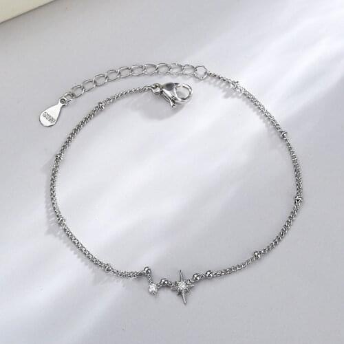 Star Zircon Bracelet Chain Charm For Women Adjustable Simple New Trendy Korean Fashion Hot Femme Party Gift Jewelry BOYULIGE