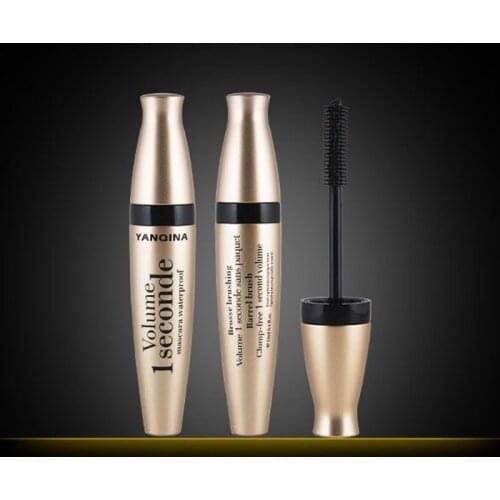 Black Silk Fiber Mascara Lasting Quick Dry Waterproof Sweatproof Lengthening Natural Soft Eyelash Curling Eyelash Women Makeup