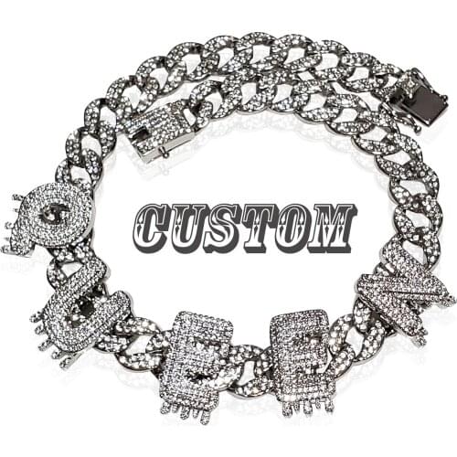 Custom Letters Choker Instagram Hot Popular Accessories Blingbling Personalized Name Necklace for Party&Banquet Gift for Her