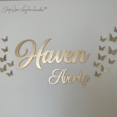 Wooden Name Sign for Nursery Baby Wall Decor Childrens Room Personalised Birthday Wedding name Backdrop Sign