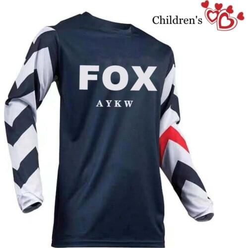 2021 New Kids Quick Dry Motocross Jersey Downhil Mountain Bike Shirt Motorcycle Clothing fox MTB jersey T-Shirts