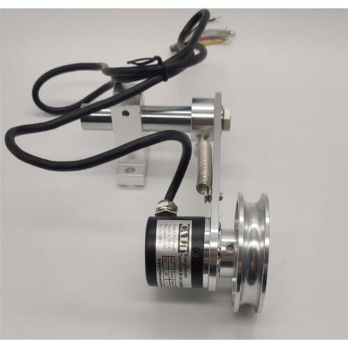 GHW38 200MM Circumference U V Groove Metal Wheel Encoder Meter Counter For Cable Pipe Wire Cut to length