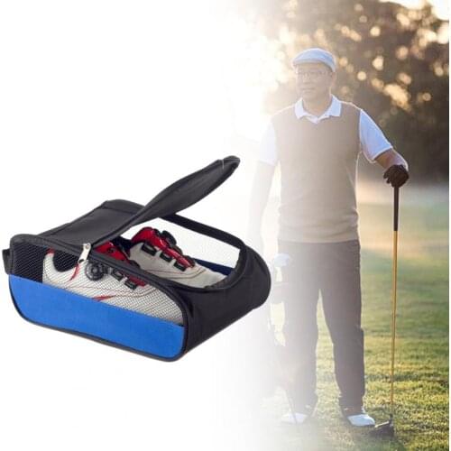 Hot Sale Golf Shoes Bag Breathable Dustproof Polyester Zipped Outdoor Camping Beach Storage Shoes Bag for Golf Lover