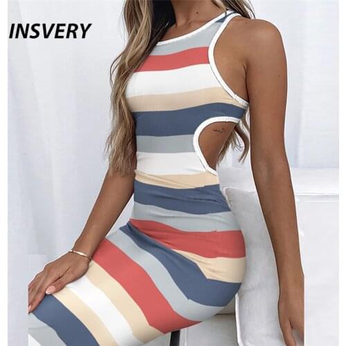 Летние платья в полоску INSVERY China At AliExpress