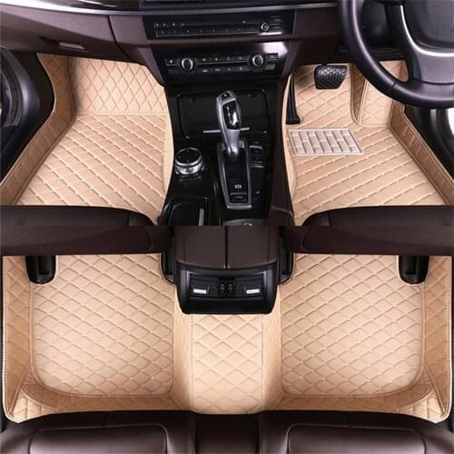 MUCHKEY Car Floor Mats For Audi Q7 2005 2006 2007 2008-2015 5seat Luxury Leather Rugs Auto Interior Accessories(Right Driving