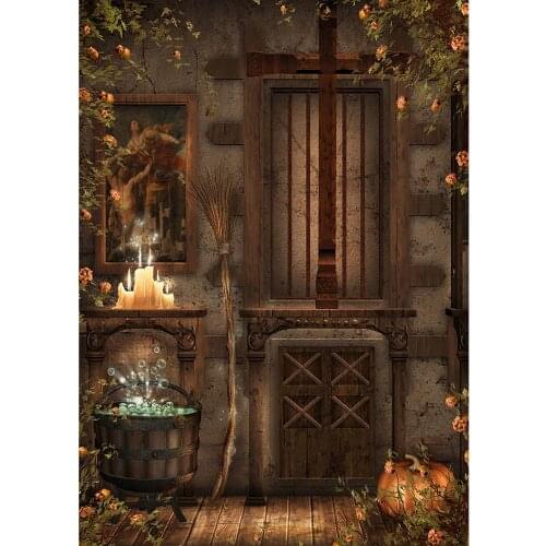 Candle Barrel Bubble Painting Photography Backdrop Vinyl Cloth Background for Children Baby Halloween Party Photocall Fond Photo