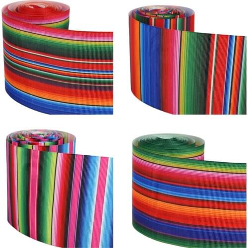 16mm/25mm/38mm/50mm/75mm Mexico Style Printed Ribbon Grosgrain Ribbon 50Yards for DIY Wedding Accessories DIY Material