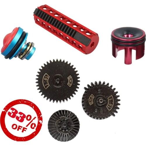Metal Piston/Piston Head/Cylinder/Cylinder Head/18:1 Mute Original Torque Gear Set Parts For V.2 V.3 Gearbox Airsoft AEG