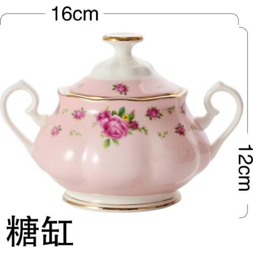 Red Tea Cup and Saucer Set Color Enamel Coffee Pot Sugar Bowl Milk Kettle Creative Bone China Wine Set Ceramic Set