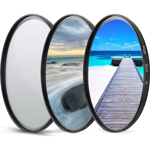 Lens Filter Set (ND8 CPL UV) Neutral Density + Polarizing + UV Protection Filter for 49mm 52mm 55mm 58mm 62mm 67mm 72mm 77mm