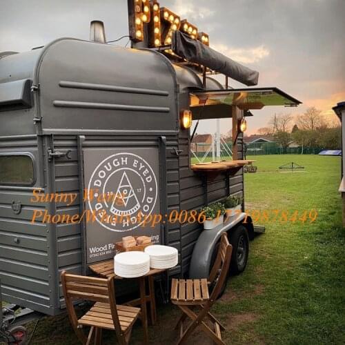 Customized New Arrival Mobile Catering Trailer Food Vending Trailer Dining Car With Logo Painting