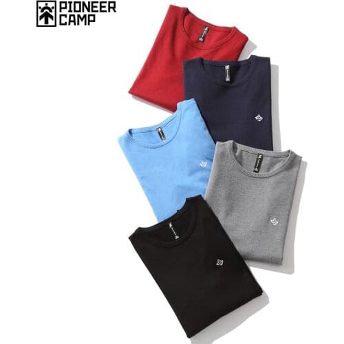 Pioneer Camp new basic classic men sweater brand-clothing simple solid sweater male top quality autumn pullover AMS705190