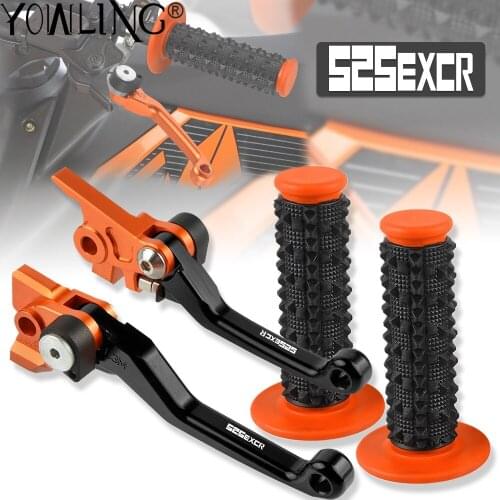 For 525EXCR 525 EXCR 2003 2004 2005 2006 Motorcycle Aluminum Dirt Bike Brake Clutch Levers 7/8'' Rubber Handle Bar Accessories