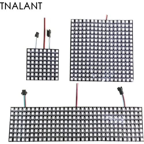 WS2812B LED Panel Screen 8*8 16*16 8*32 WS2812 LED Digital Flexible Individually Addressable Panel Light DC 5V