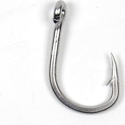 Thick Wire Stainless Steel Saltwater Fishing Hook Trolling Jig Hook 4/0 5/0 6/0 7/0 8/0 9/0 10/0 Sea Fishing Terminal Tackle