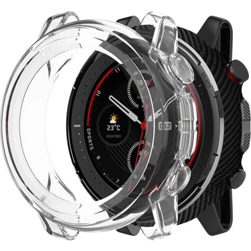 Ultra thin TPU Watch Protective Case Replacement Half Cover Protector Shell for Amazfit 3 Smart Watch