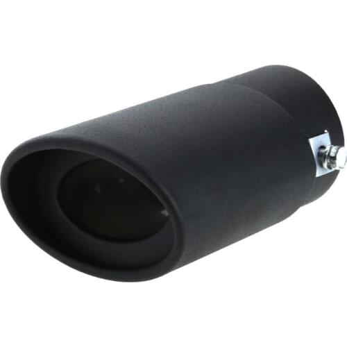 Vodool 58mm Universal Car Rear Auto Exhaust Muffler Tip Stainless Steel Pipe Tail Black Chrome Trim Liner Car Accessories