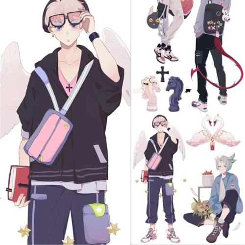 Washi Tape Little Brother Devil Angel Decorative Sticker Red