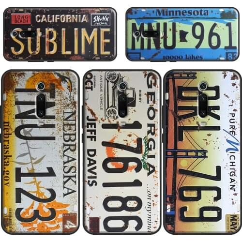 Retro Funny License Plate For Xiaomi Mi 11 Lite Case For Xiaomi Mi 11 Ultra 9 10 Lite 10T Pro POCO F3 M3 X3 Pro Case