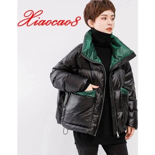 2021 Fashion Women Winter Short Parka Plus Size Down Cotton Zipper Jackets Coat Woman Stand Collar Thick Outerwear Overcoat