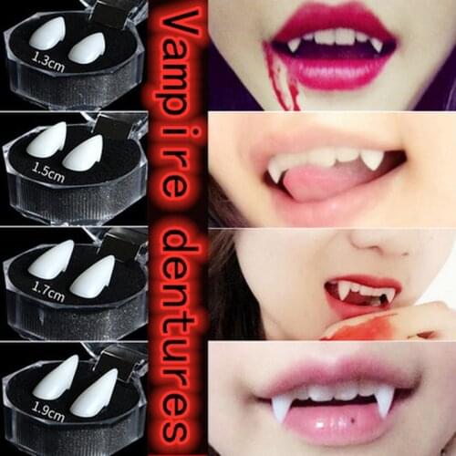 Halloween Costume Vampire Teeth Dentures Props Party Holiday DIY Decorations Horror Adult For Kids