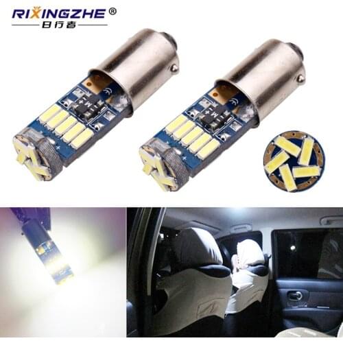 RXZ 1pc led ba9s t4w h6w 3014LED 15SMD Canbus For car Reverse Lights or Parking Lights, License Plate Lights,White