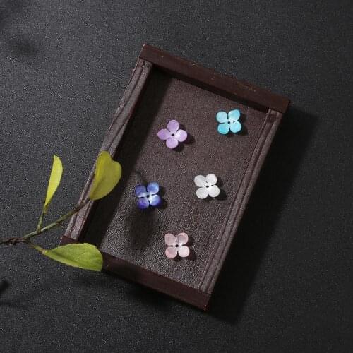 10pcs/lot 14MM Colour Acrylic Acetate Like Petal Spacer Beads For Jewelry Craft Scrapbook Decoration Clothes DIY