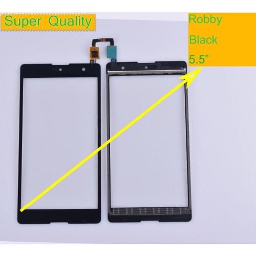 10Pcs/lot For Wiko Robby Touch Screen Panel Sensor Digitizer Front Outer Glass Touchscreen For Wiko Robby Touch Panel Black