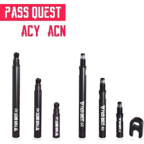 2pcs PASS QUEST Road Bicycle Valve Extension Bike vacuum rim tubeless vacuum nozzle extension nozzle 20/40/60MM