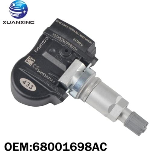 68001698AC Tire Pressure Sensor Monitoring System TPMS 433MHz For Dodge Journey Avenger Caliber Grand Caravan Charger Magnum