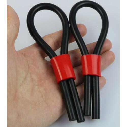 8mm OD 1.5mm ID Adjustable Conductive Loops Cock Rings E-Stim Monopolar Electrosex Penis Ring Rubber Tube Electrodes Sex Toys