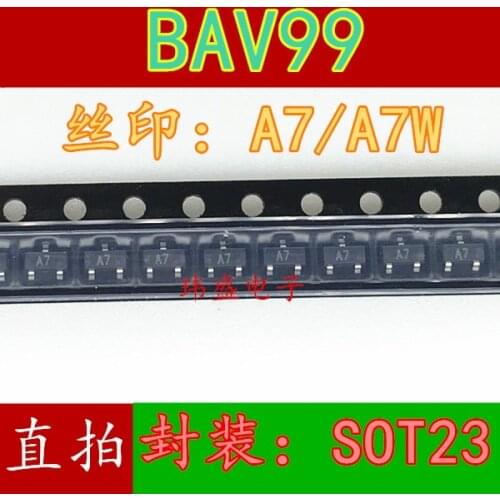BAV99 A7W A7 SOT23 0.2A/70V