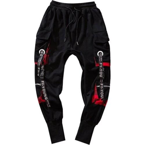 High quality street hiphop webbing Harlan beaming pants male ins tide brand hip hop personality trend spring summer mens pants