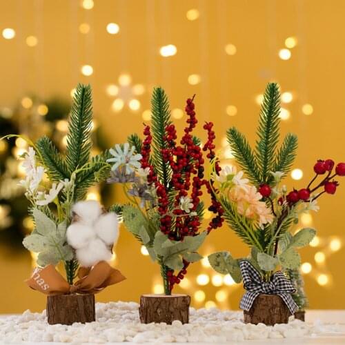 DIY Christmas Berry Artificial Pine Cone For Christmas Decoration Fake Flower Artificial Pine Tree Branch DIY Home Party Decor