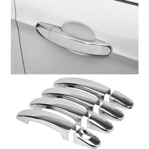 For Ford 2013-2019 Escape Focus Chrome Outside Exterior Door Handle Protector Cover Trim W/O Smart Key