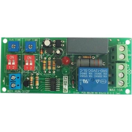 Dual Time Adjustable Cycle Delay Timing Relay Repeat on OFF Switch Infinite Loop Timer Module AC100-240V