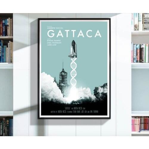 Artificial Intelligence Sci-fi Gattaca Retro Vintage Classic Movie Posters Kraft Poster Canvas Wall Sticker Home Decoration