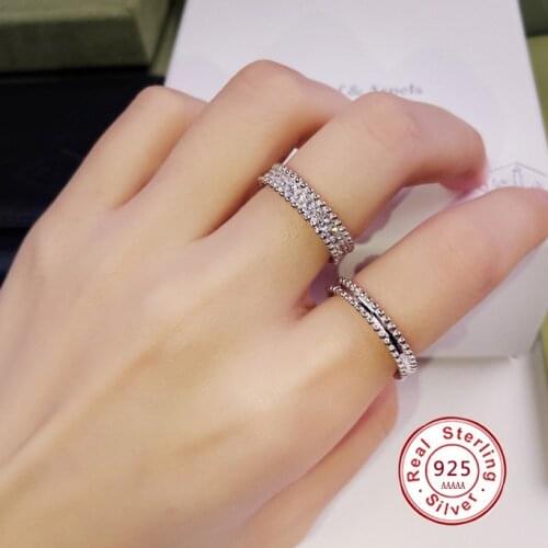 Top Quality Simple Eternity 2pcs Ring Set Sterling Plata 5A Zircon Cz Wedding Band Rings for Women Bridal Statement Jewelry