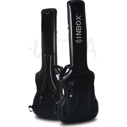 Leather Electric Bass Guitar Bag Accessories Waterproof Electric Bass Guitar Box Backpack 25mm Foam Ergonomics Guitar Bag Cover