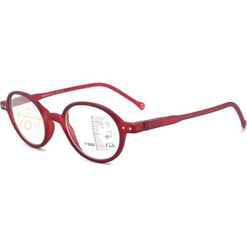 Fashion Round Progressive Reading Glasses Women Men Transparent Blue Light Resin Presbyopia Glasses Unisex Diopter