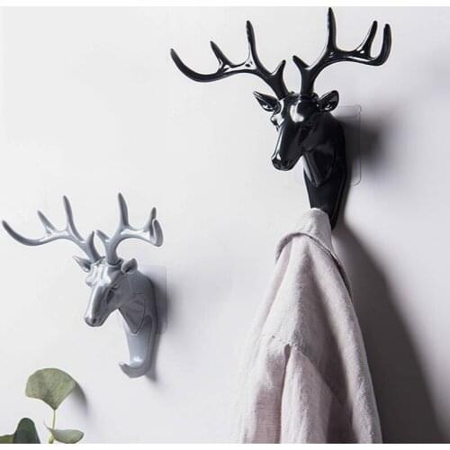 Antlers hook American style furnishings coat hook Wall creative multi-functional seamless punch-free storage rack