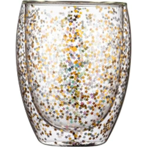 New Starry Sky Double-layer Borosilicate Glass Creative Heat-resistant Coffee Milk Cups Daily Life Holiday Gifts