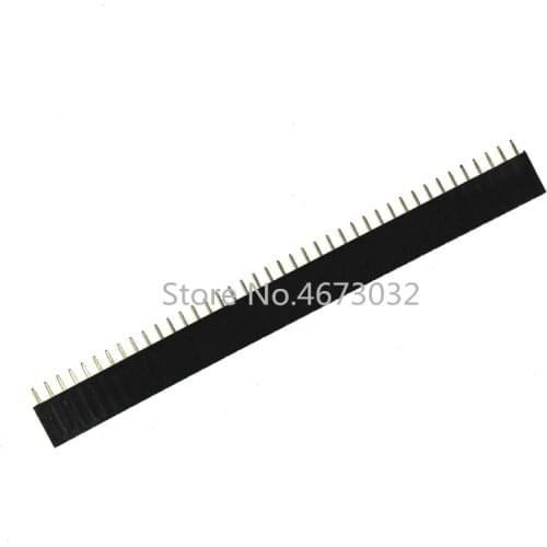 10PCS 1X40 PIN Single Row Straight FEMALE PIN HEADER 2.54MM PITCH Strip Connector Socket 140 40p 40PIN 40 PIN FOR PCB arduino