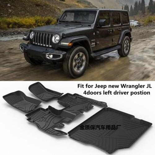 Use for JEEP Wrangler Sahara Rubiconr custom car All-Weather TPO car Floor Mat JEEP Wrangler JL 4door waterproof TPO floor mat