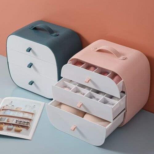 Portable Large Storage Box Modern Simplicity Compartment Container Plastic Boxes Organizers Pastillero Magazine Stacker ED50SB