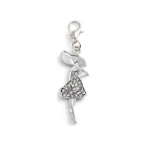 20PCS/lot Silver Plated Rhinestones Girl Floating Pendant Charms With Lobster Clasp Fit For DIY Locket Bracelet Necklace