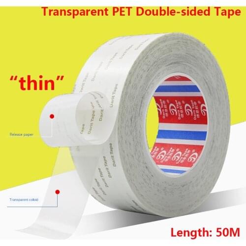 Transparent PET Double-sided Tape Diamond Painting Tape Trackless High Temperature Resistant Ultra-thin Adhesive Tape Electronic