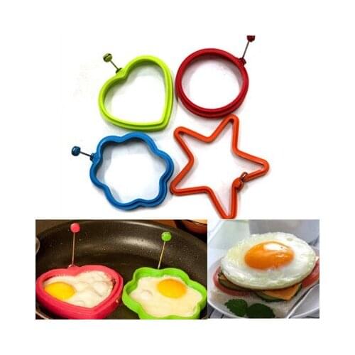 Przy Silicone Fried Egg Pancake Ring Omelette Fried Egg Round Shaper Eggs Mould for Cooking Breakfast Frying Pan Kitchen tools