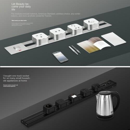 DepoGuye Power track socket, EU, UK, US power socket USB charger track socket, home kitchen, bedroom, office mobile socket track